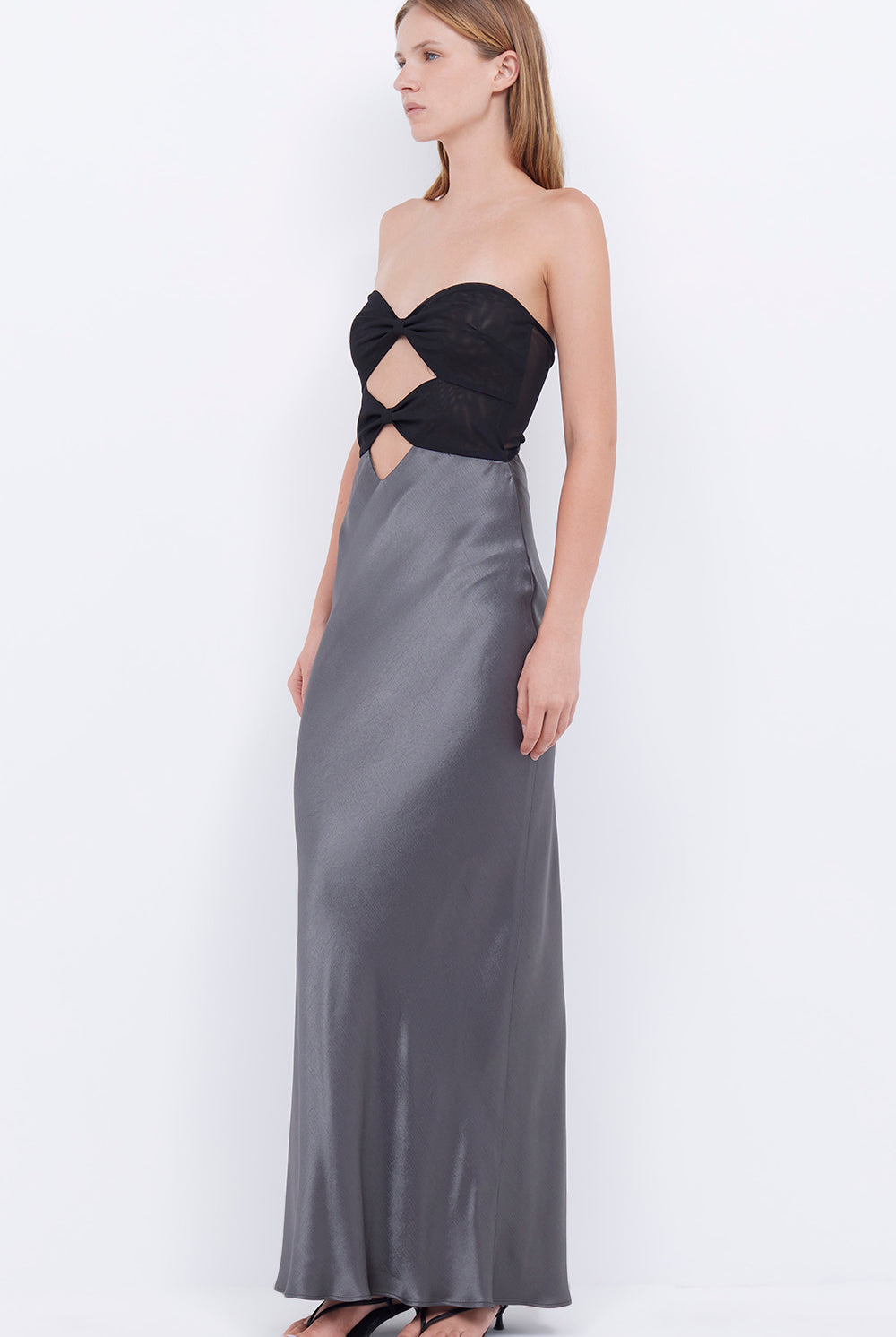 Bec + Bridge Halle Dress Gunmetal/Black