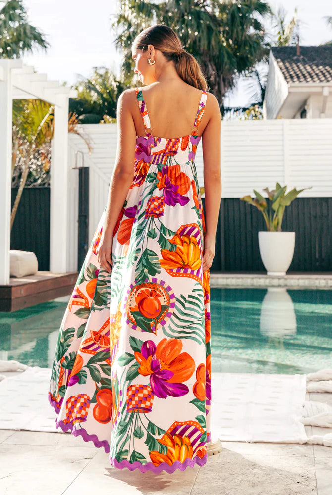 Label of Love Printed Isla Ric Rac Dress