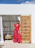 Brightly coloured Geometric Jumpsuit from Label of Love