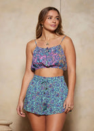 Pretty paisley floral printed cami top