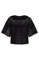 Spell Lux Lisbon Lace Blouse in Onyx