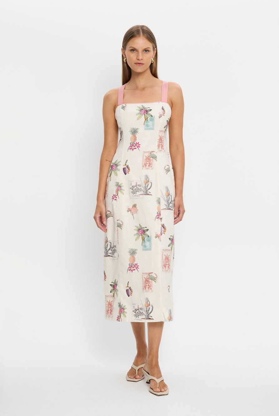 Kivari Lyra Midi Dress with back ties