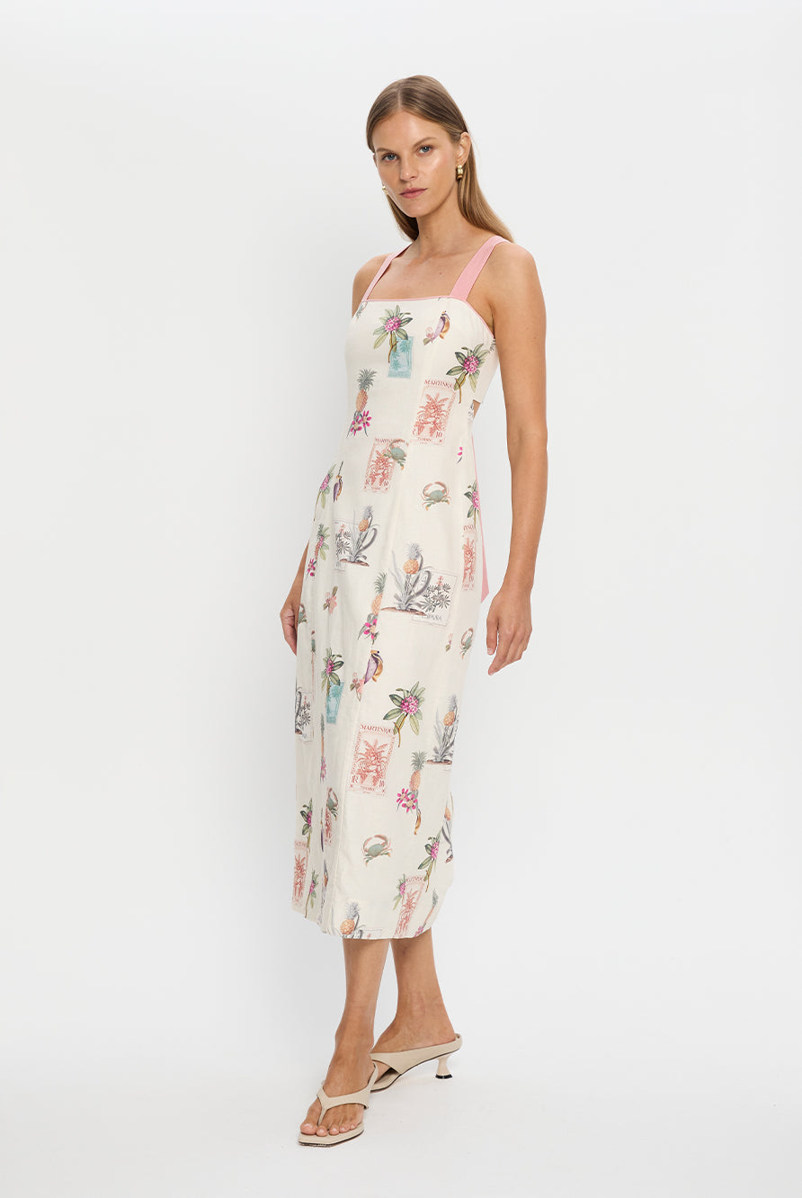 Kivari Lyra Midi Dress with back ties