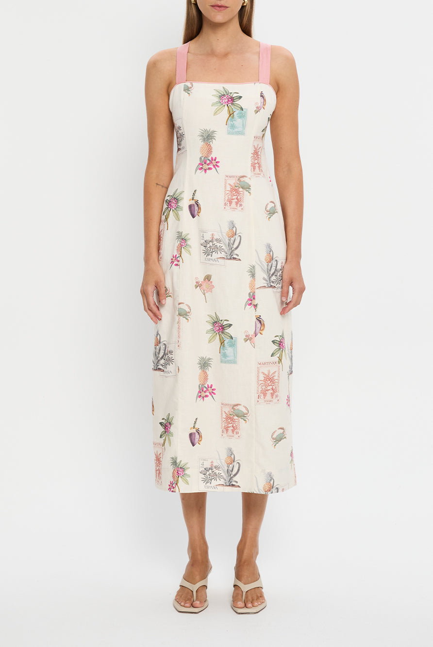 Kivari Lyra Midi Dress with back ties