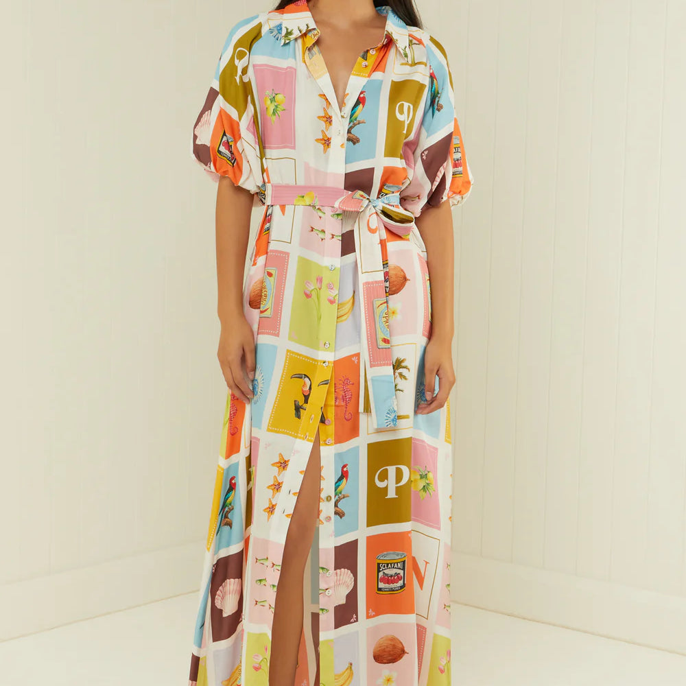 Palm Noosa Carla Dress in Catagena Print