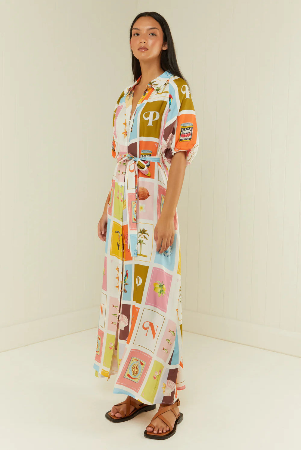 Palm Noosa Carla Dress in Catagena Print