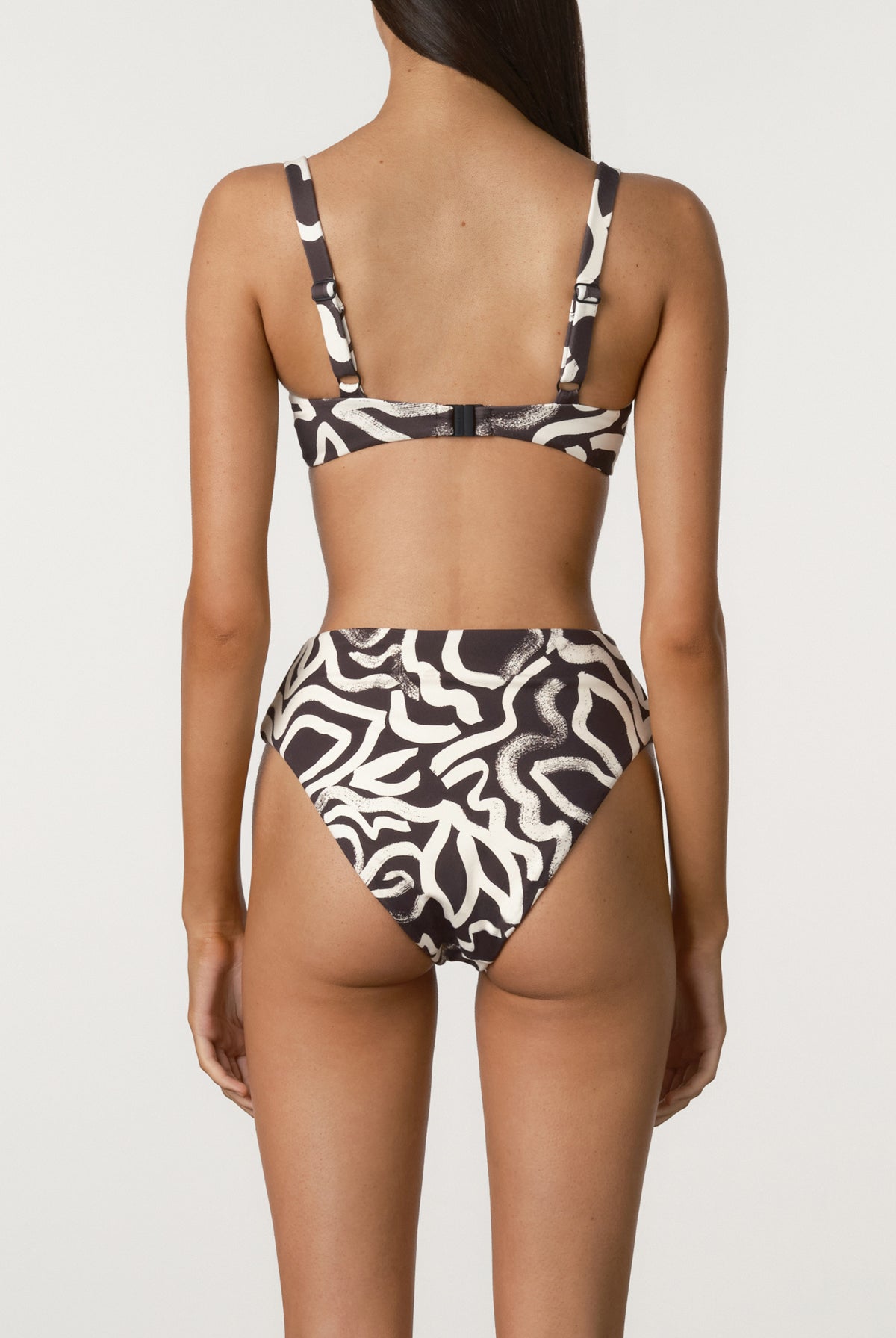 Back of the Paint Flower High Waist Brief from Zulu & Zephyr