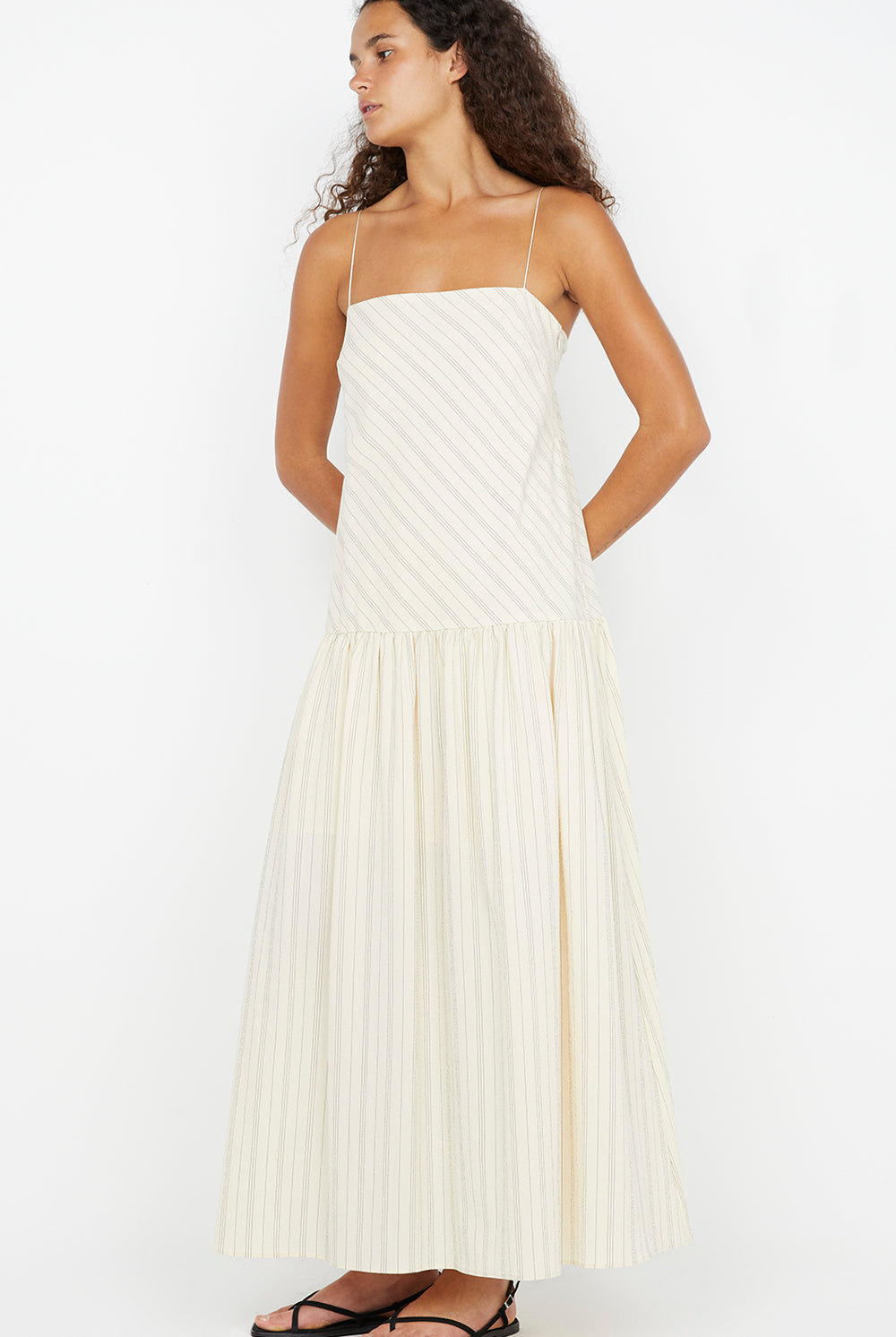 Cream stripe maxi dress from Bec + Bridge