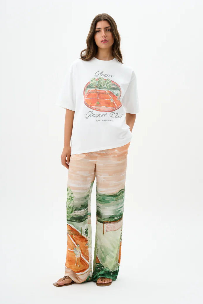 Roame Racquet Club TShirt with tennis club motif