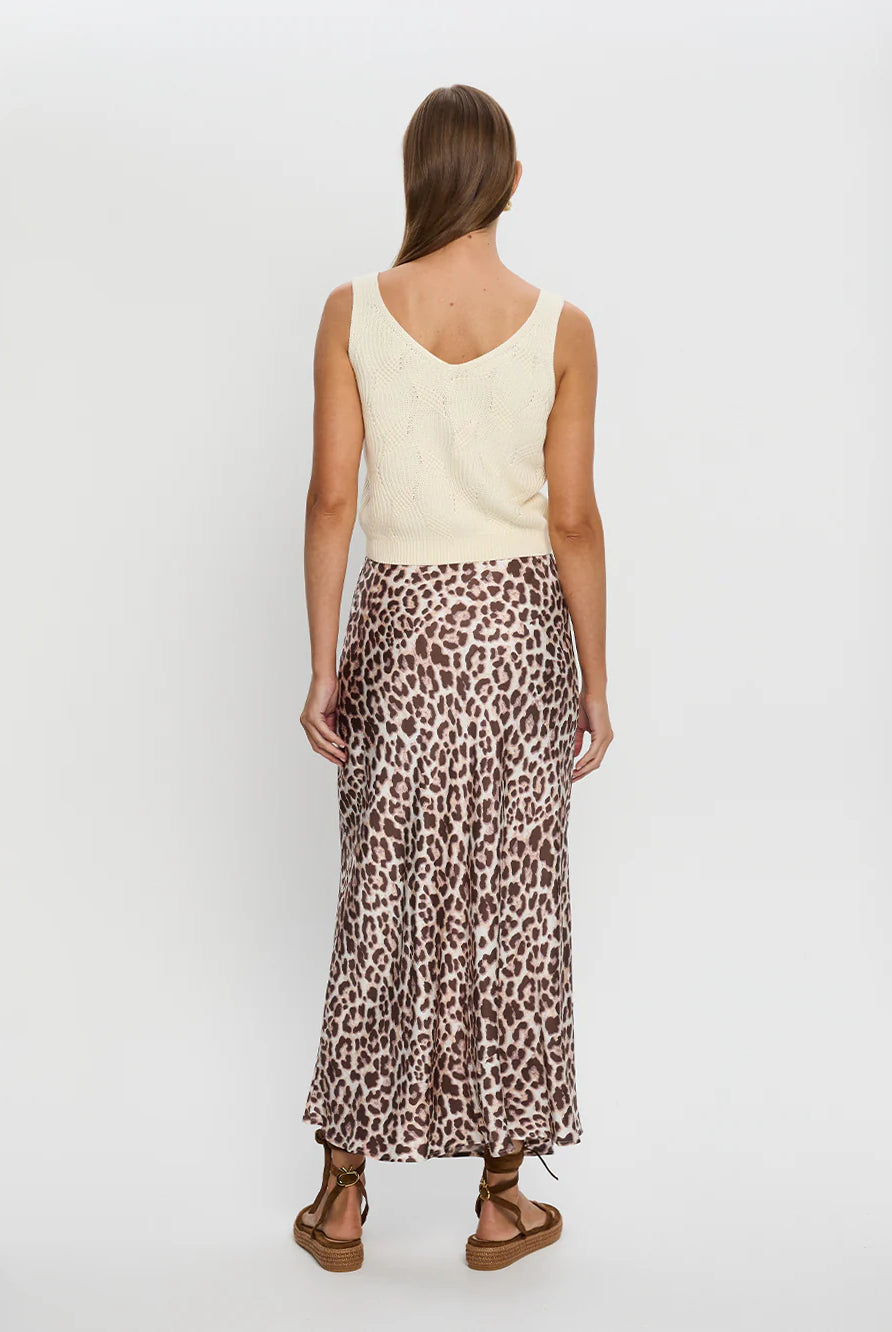 Animal print midi skirt from Australian brand Kivari