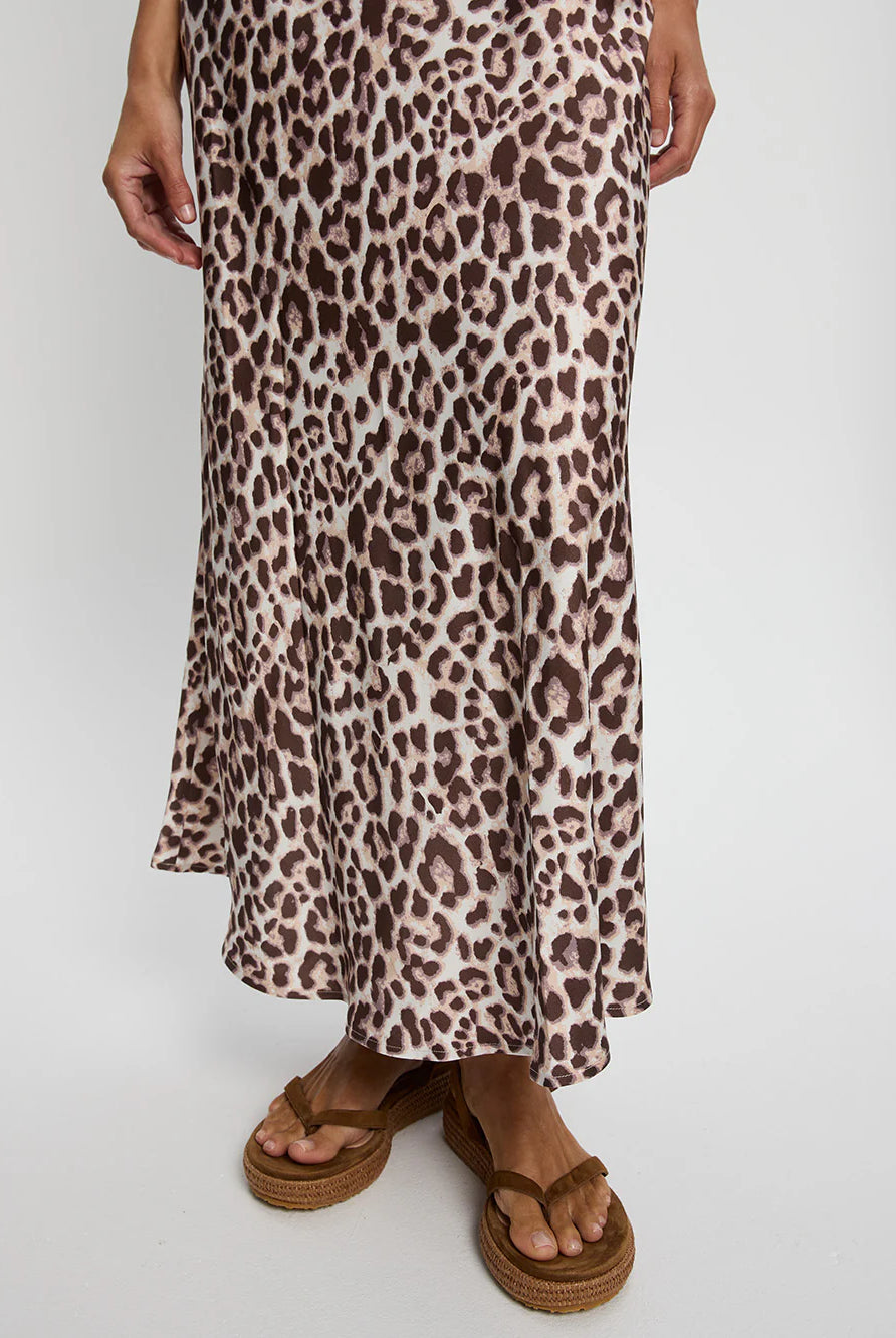 Animal print midi skirt from Australian brand Kivari