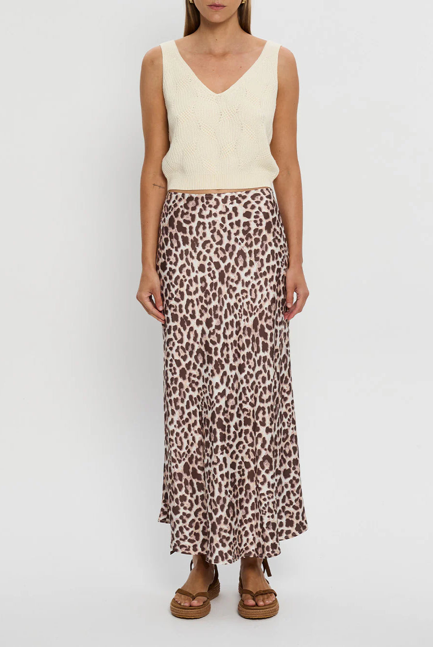 Animal print midi skirt from Australian brand Kivari