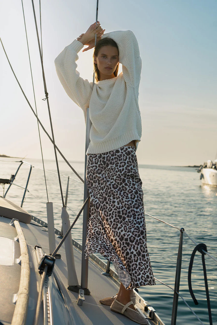 Animal print midi skirt from Australian brand Kivari