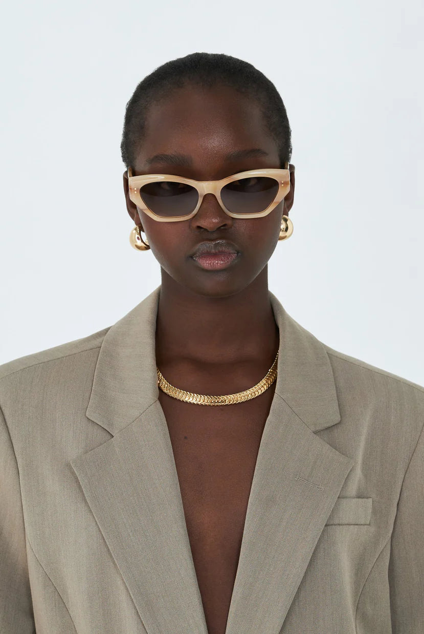 OAT COLOUR ELEVATED CAT EYE SUNGLASSES FROM LUV LOU AUSTRALIA