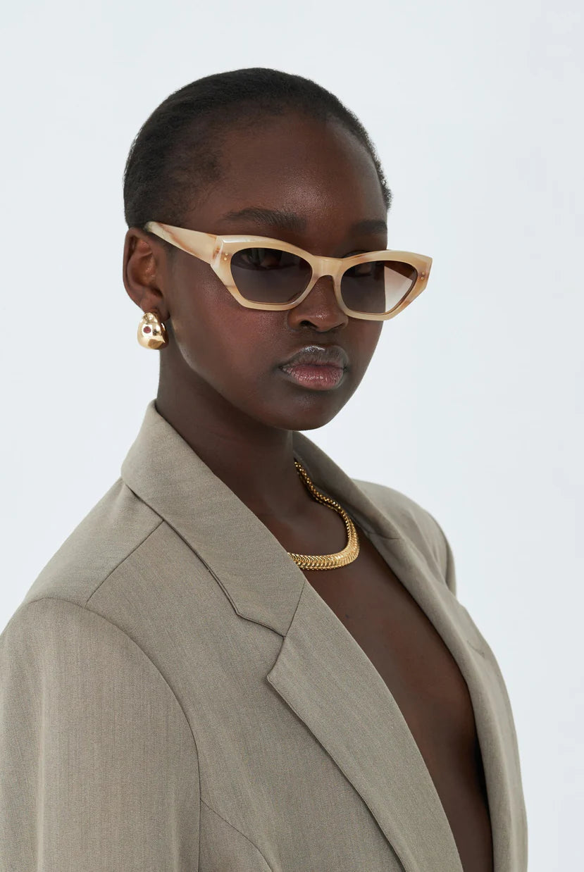 OAT COLOUR ELEVATED CAT EYE SUNGLASSES FROM LUV LOU AUSTRALIA