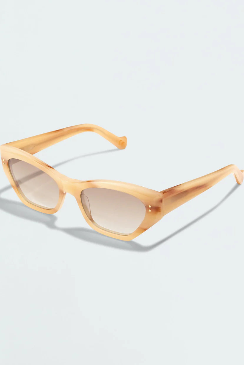 OAT COLOUR ELEVATED CAT EYE SUNGLASSES FROM LUV LOU AUSTRALIA