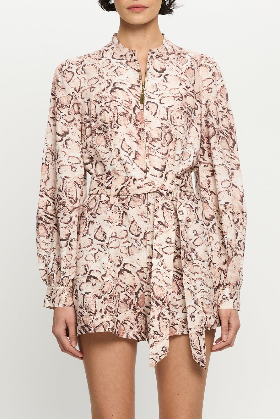 Kivari Simone Snakeskin Playsuit