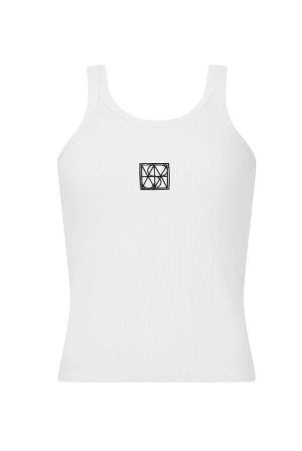 Basic white tank from Araminta James