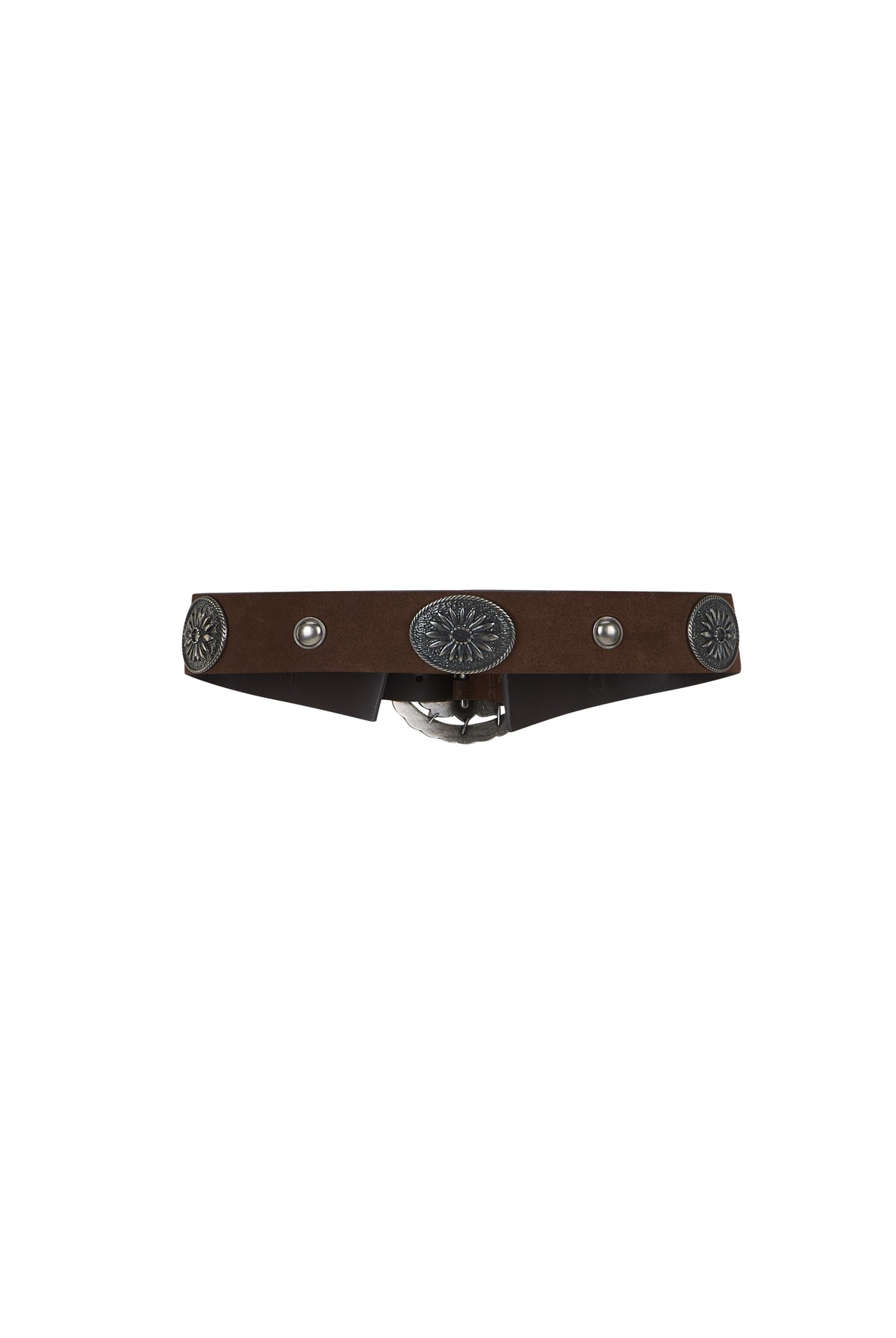Spell Clandestine Suede Belt in Chocolate