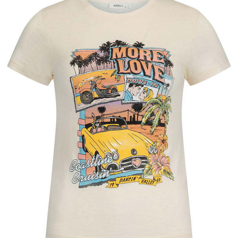 Spell Cream based shrunken tee