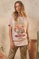 Taupe tee with cantina motif from Australian brand Spell