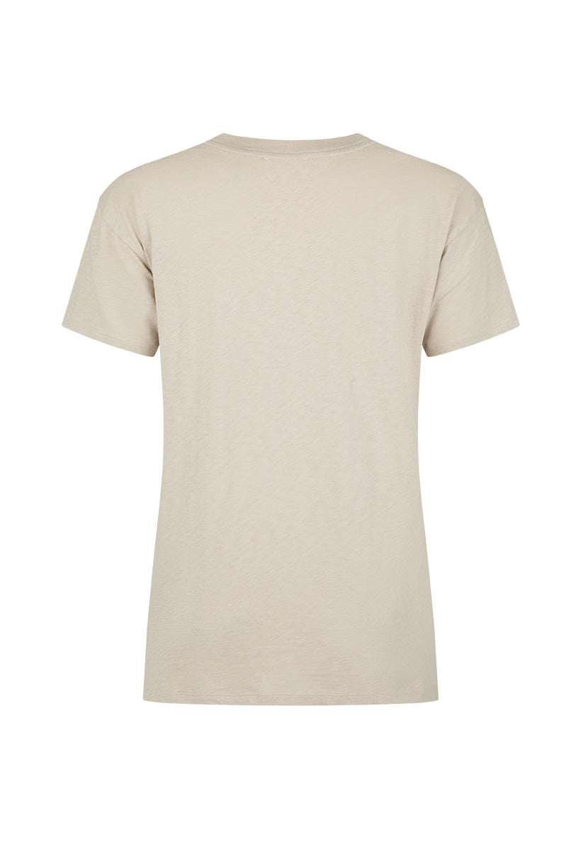 Taupe tee with cantina motif from Australian brand Spell