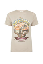 Taupe tee with cantina motif from Australian brand Spell