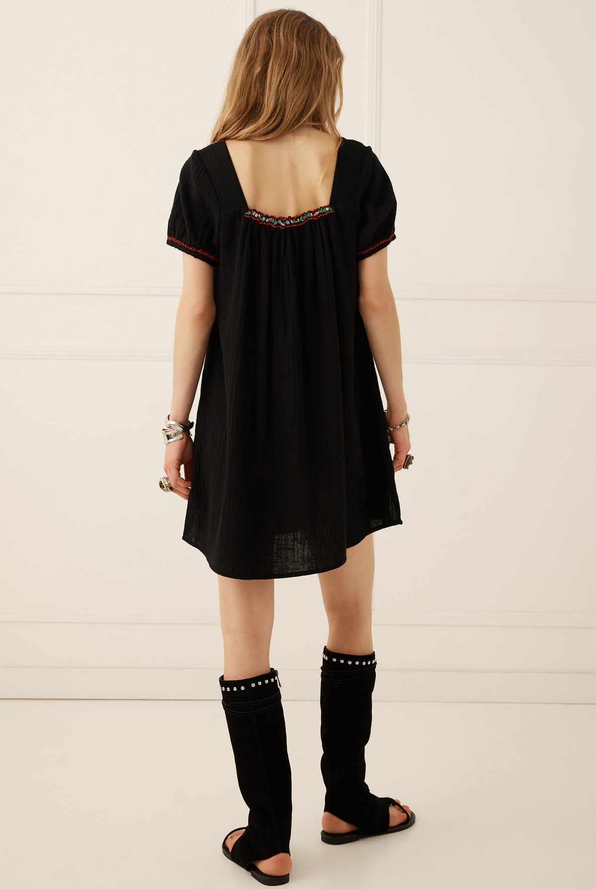 Spell Feliz Mini Dress in Woodland Black
