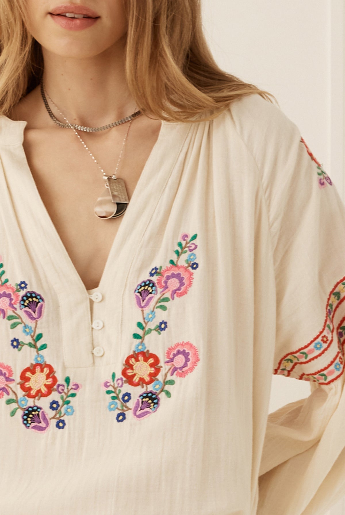 Spell Feliz Tunic Dress in Vintage Cream