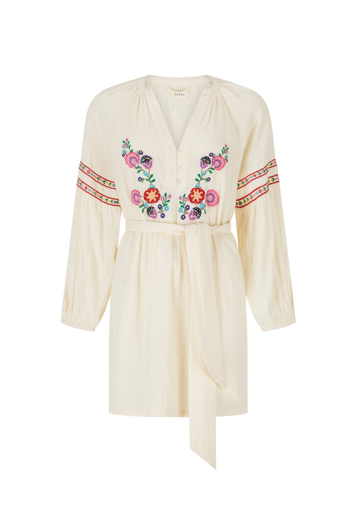 Spell Feliz Tunic Dress in Vintage Cream