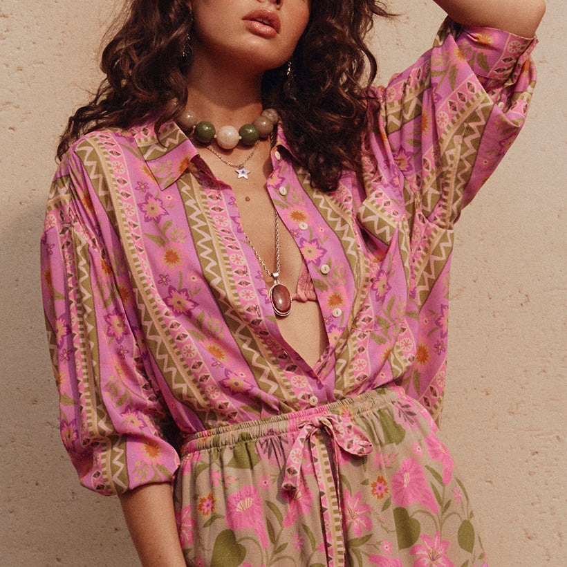 Spell Goldie print shirt in floral print