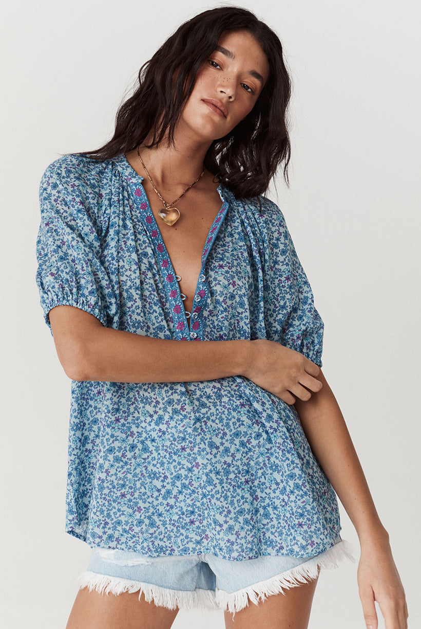 Spell Love Jetty Blouse in Blue Nirvana