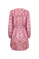 Pink Floral Tunic Dress with elasticated sleeve.