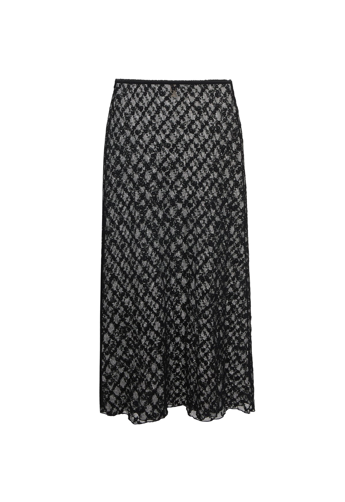 Spell Serpent Lace Maxi Skirt in Noir