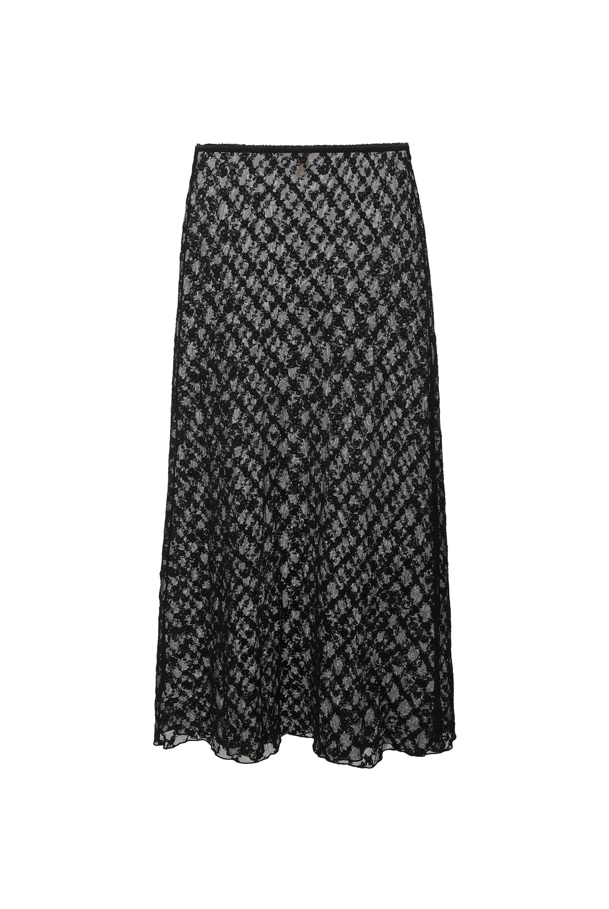 Spell Serpent Lace Maxi Skirt in Noir
