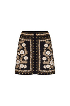 Spell Embroidered Mini Skirt Midnight