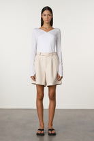 Tailored Short in Husk Zulu & Zephyr