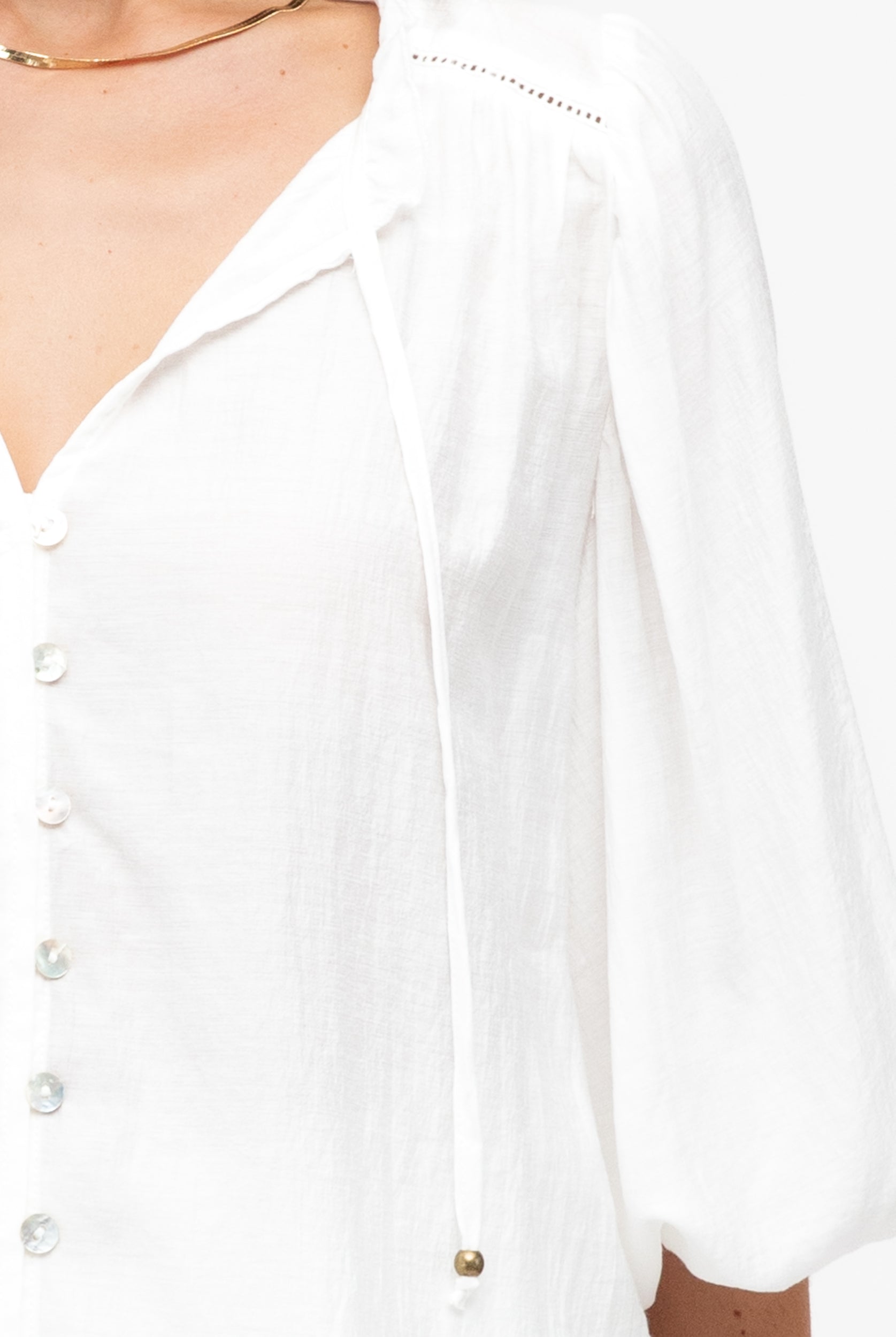 White button though blouse from Label of Love