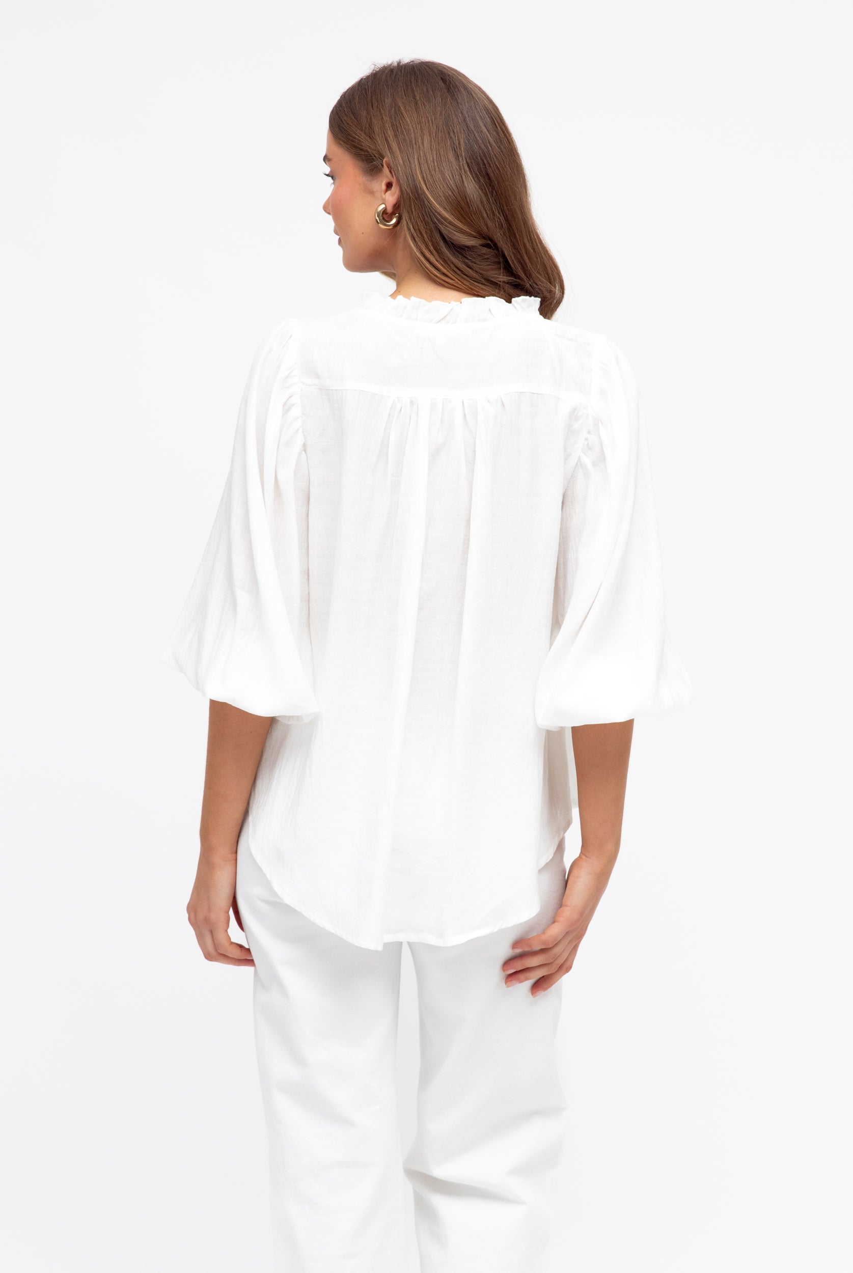 White button though blouse from Label of Love