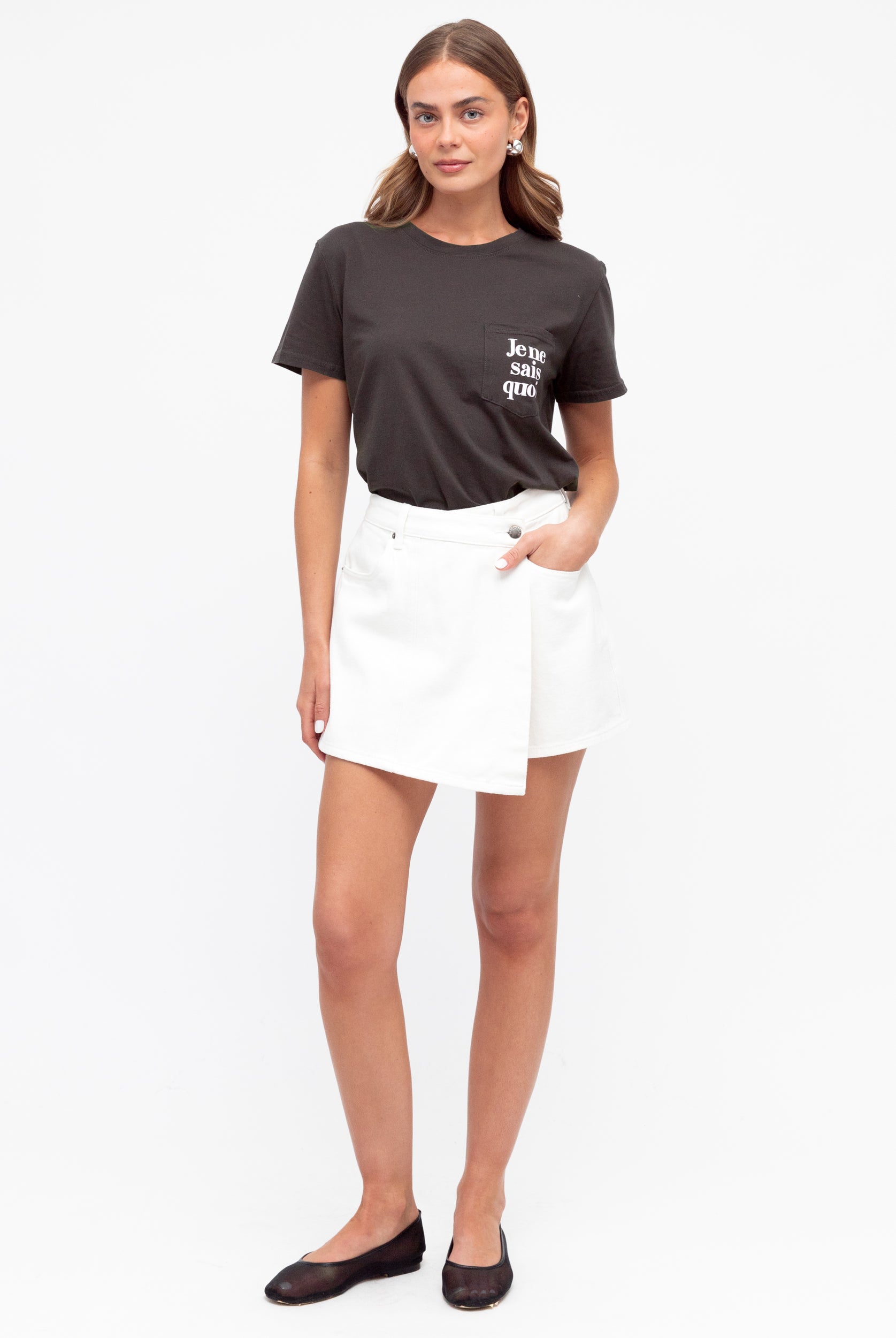 White denim skort from Paper Heart