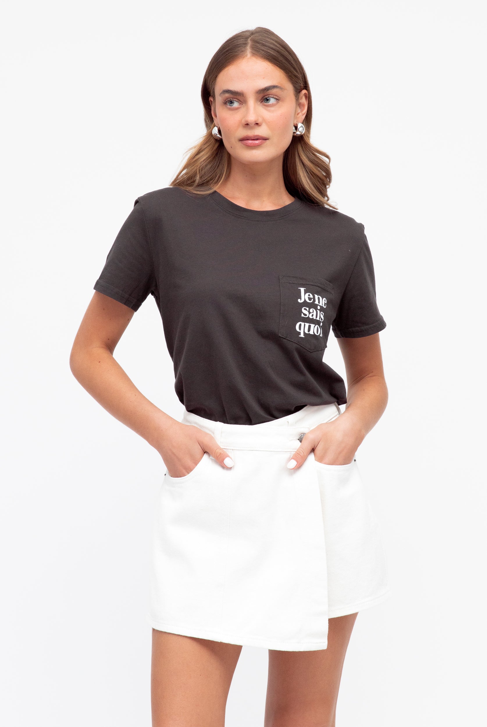 White denim skort from Paper Heart