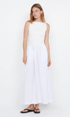 Freya Boat Neck Dress White
