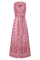 Spell Zinna sleeveless pink floral dress
