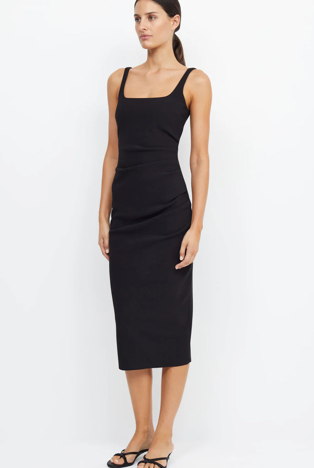 Black square neck shift dress from Bec and Bridge