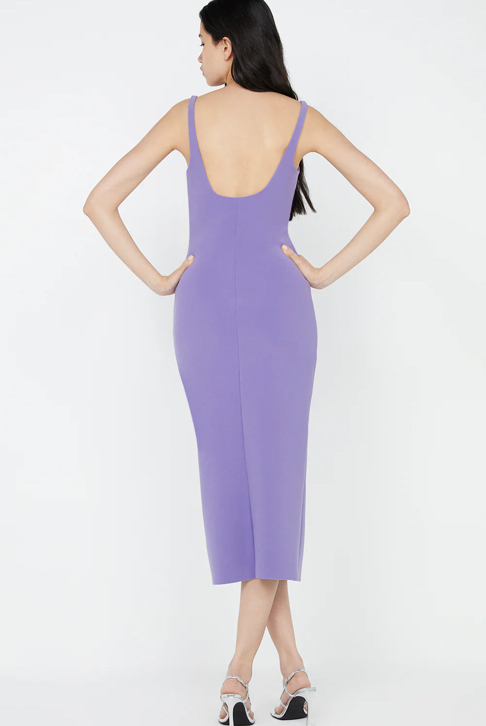 Karina Tuck Dress in grape purple