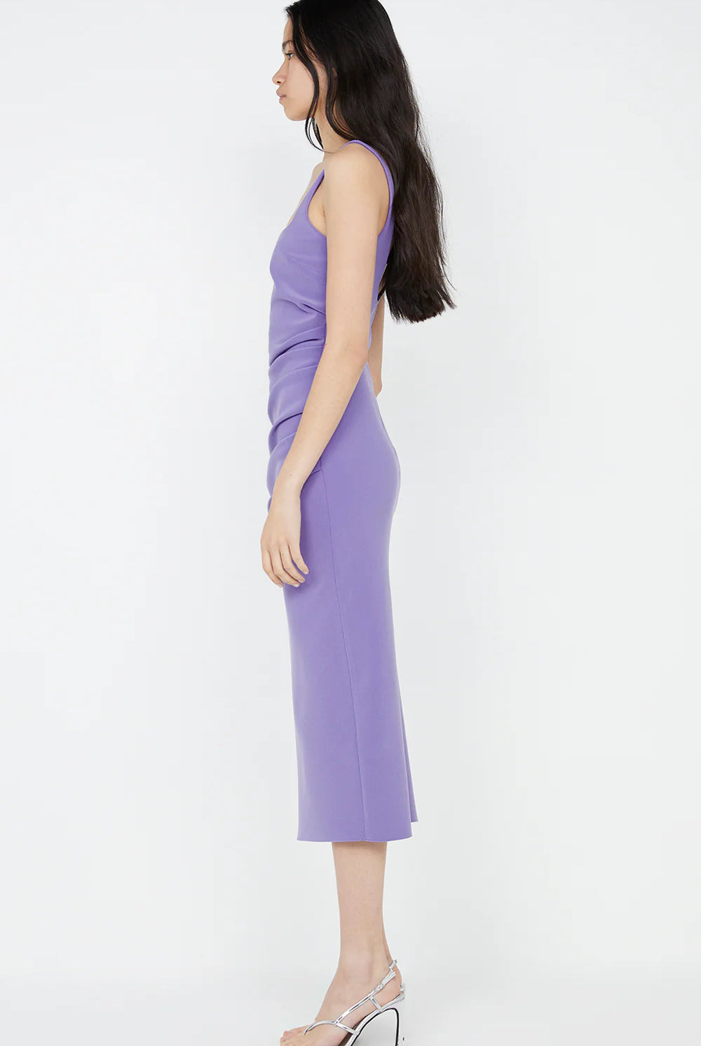 Karina Tuck Dress in grape purple