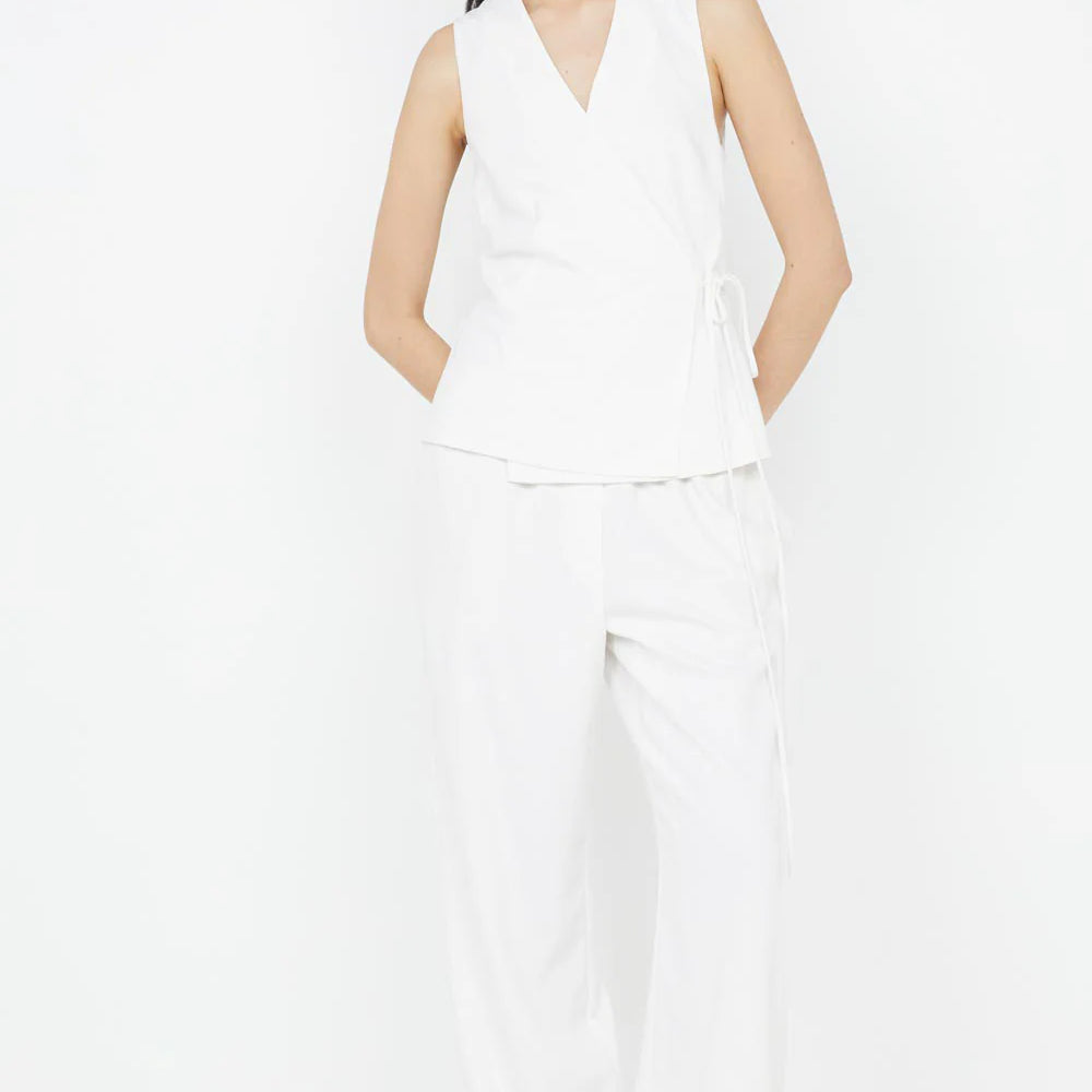 Bec + Bridge Ninah Tie Vest in White