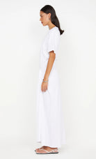 Simi white t shirt maxi dress with short sleeves