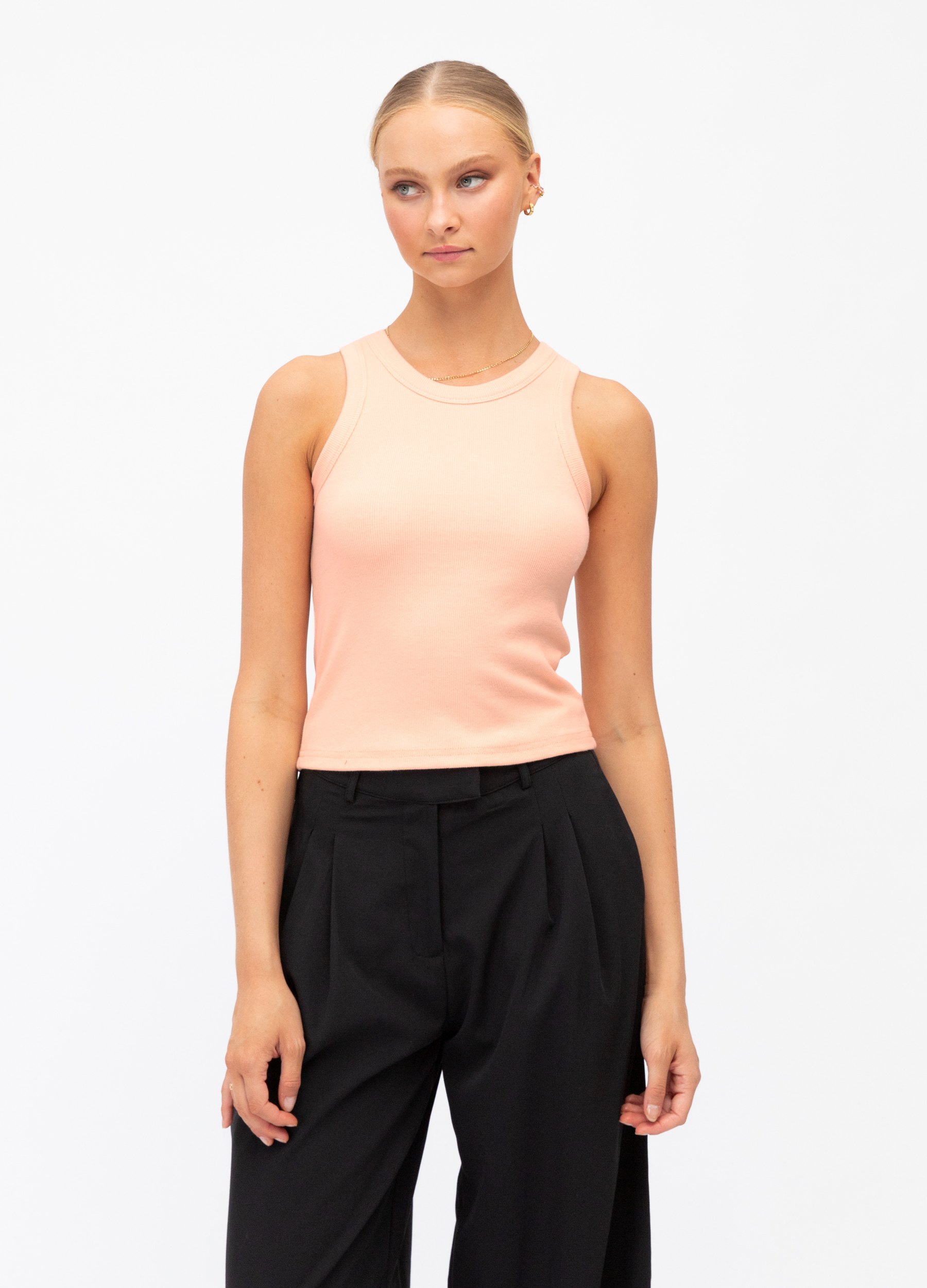 Paper Heart Summer Tank in Peach - bra friendly