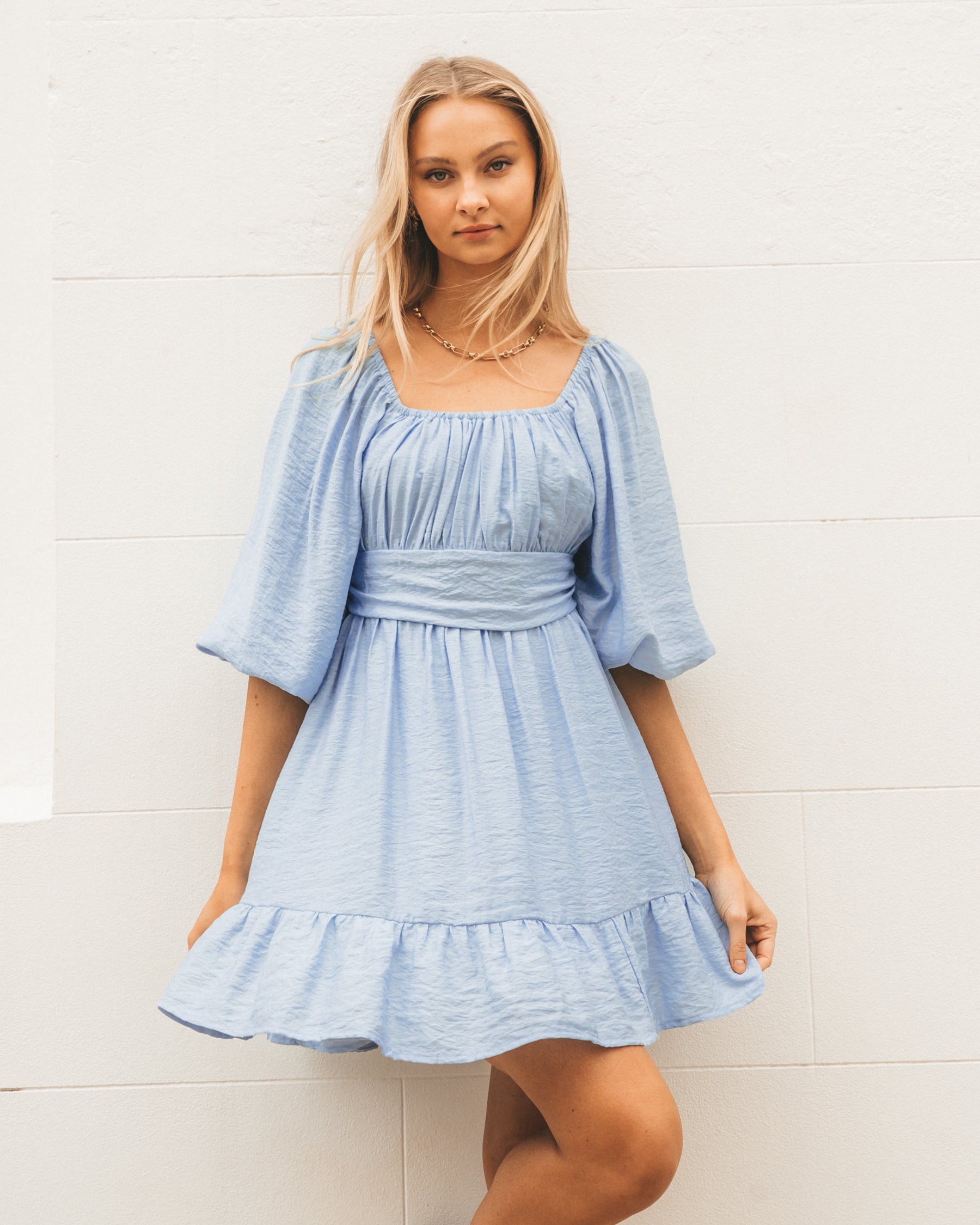 Pale Blue Mini Dress from Paper Heart